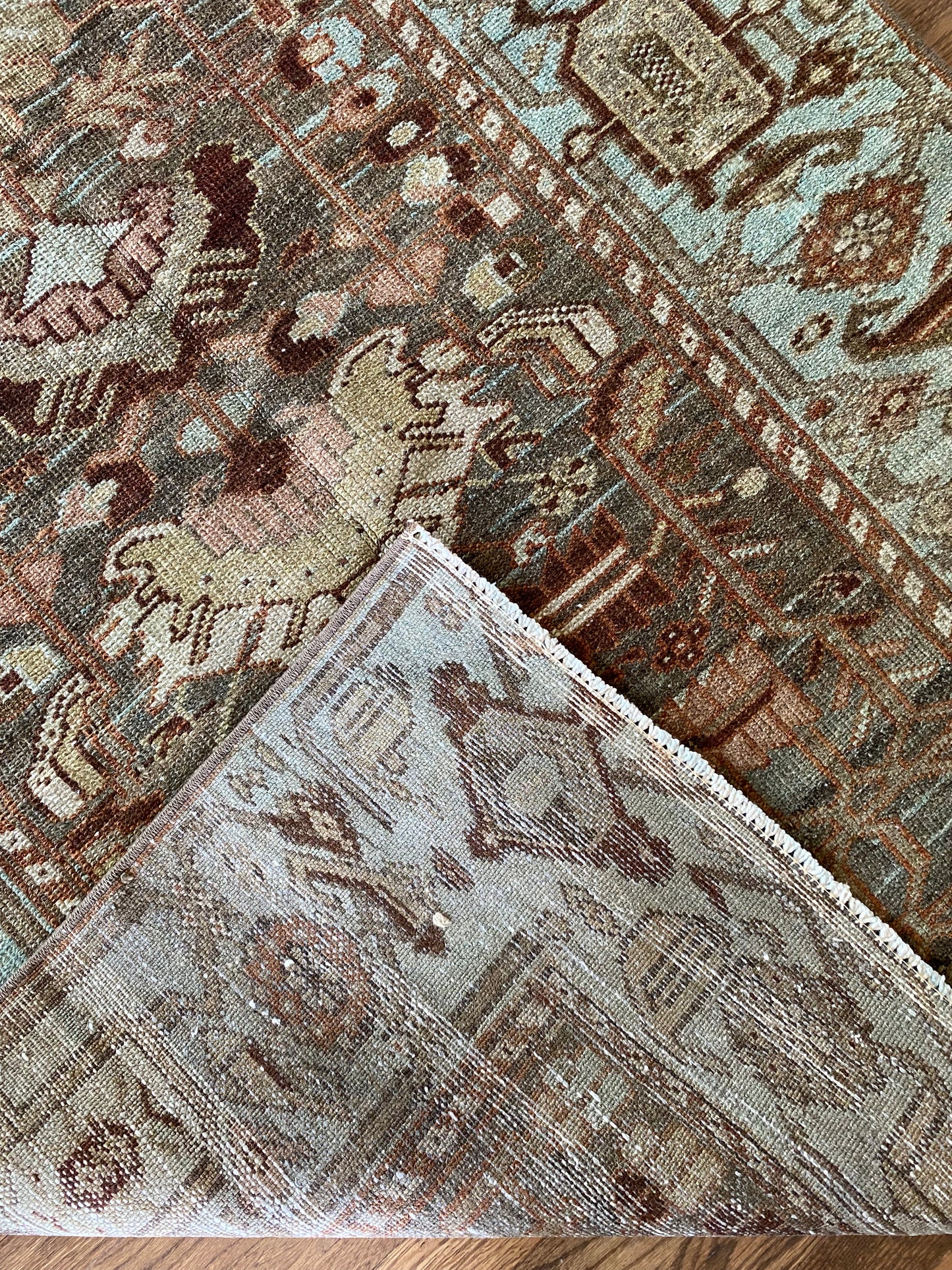 Antique Wool Runner 3’5"x10’3" – Hand-Knotted Statement Runner | Adria